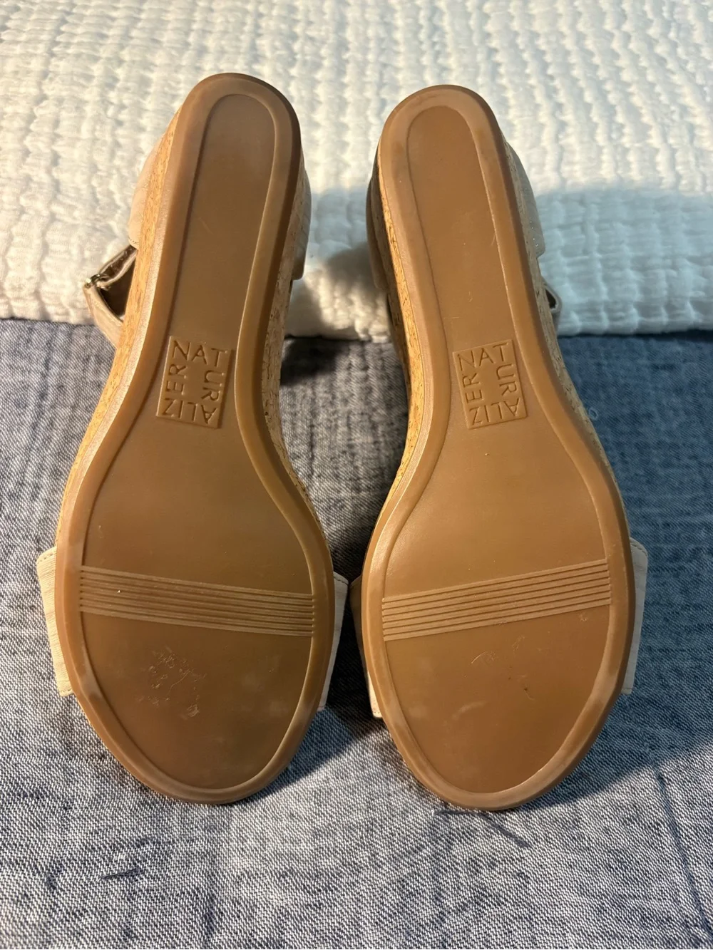 From Naturalizer, the Areda Ankle Strap Wedge Sandals size 8.5M